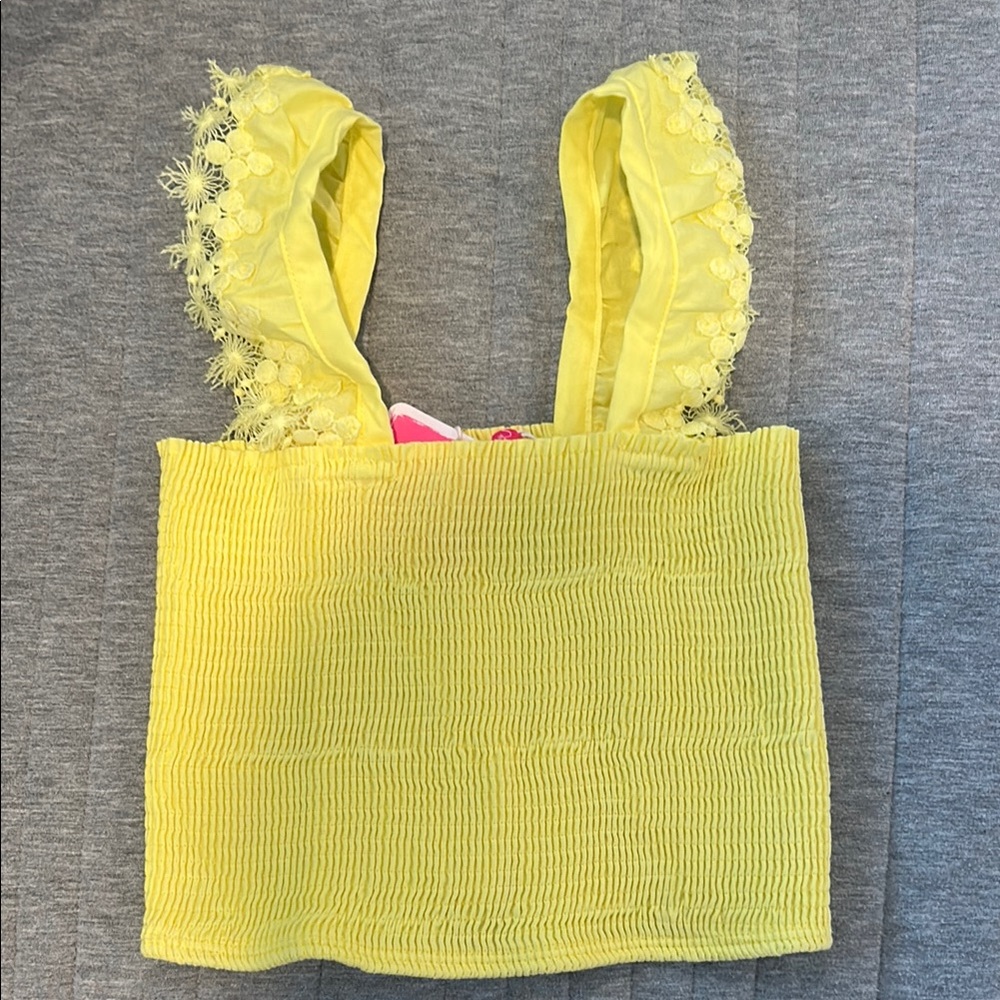Yellow girls tank top